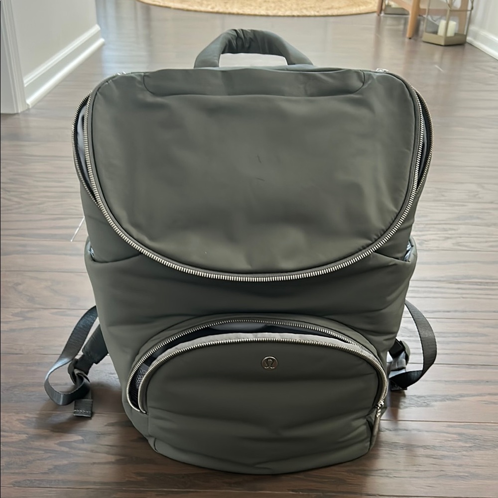 Lululemon Athletica Gray Backpack with Padded Straps